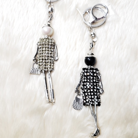 ⤵⤵New Crystal Cute Doll Handbag Keychain Keycharm - Picture 5 of 5
